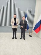 Вручение награды «Почетный работник науки и высоких технологий Российской Федерации» к.т.н., доценту А.Н. Аникееву.