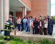Объектовая тренировка по обеспечению безопасной и быстрой эвакуации людей из корпусов филиала ЮУрГУ в случае возникновения пожара (условно).